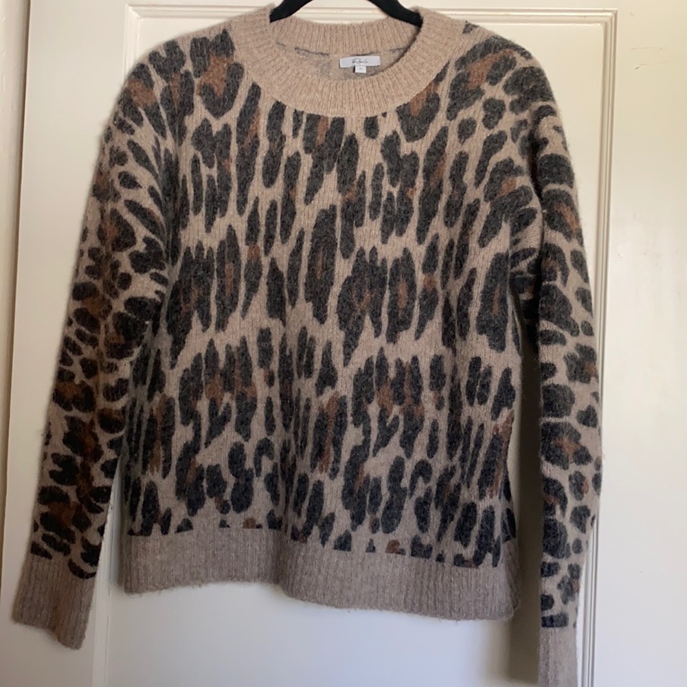 Rails Wool Cheetah Print Sweater. Size M - image 1
